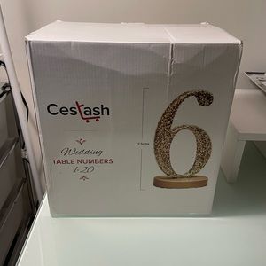 NEW Gold Glitter Wedding Table Numbers Set of 20 Glam 1-20 Decor Decorations